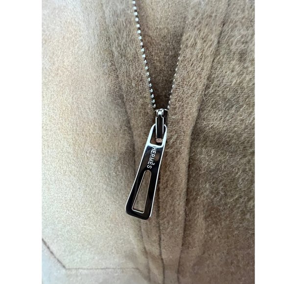 NEW Authentic HERMES Hooded Coat Jacket Zippered EU 34 Manteau Trois-Quarts - Picture 8 of 16